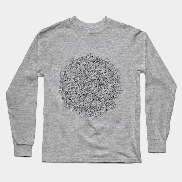 Decorative Color Mandala Long Sleeve T-Shirt by mindfully Integrative 